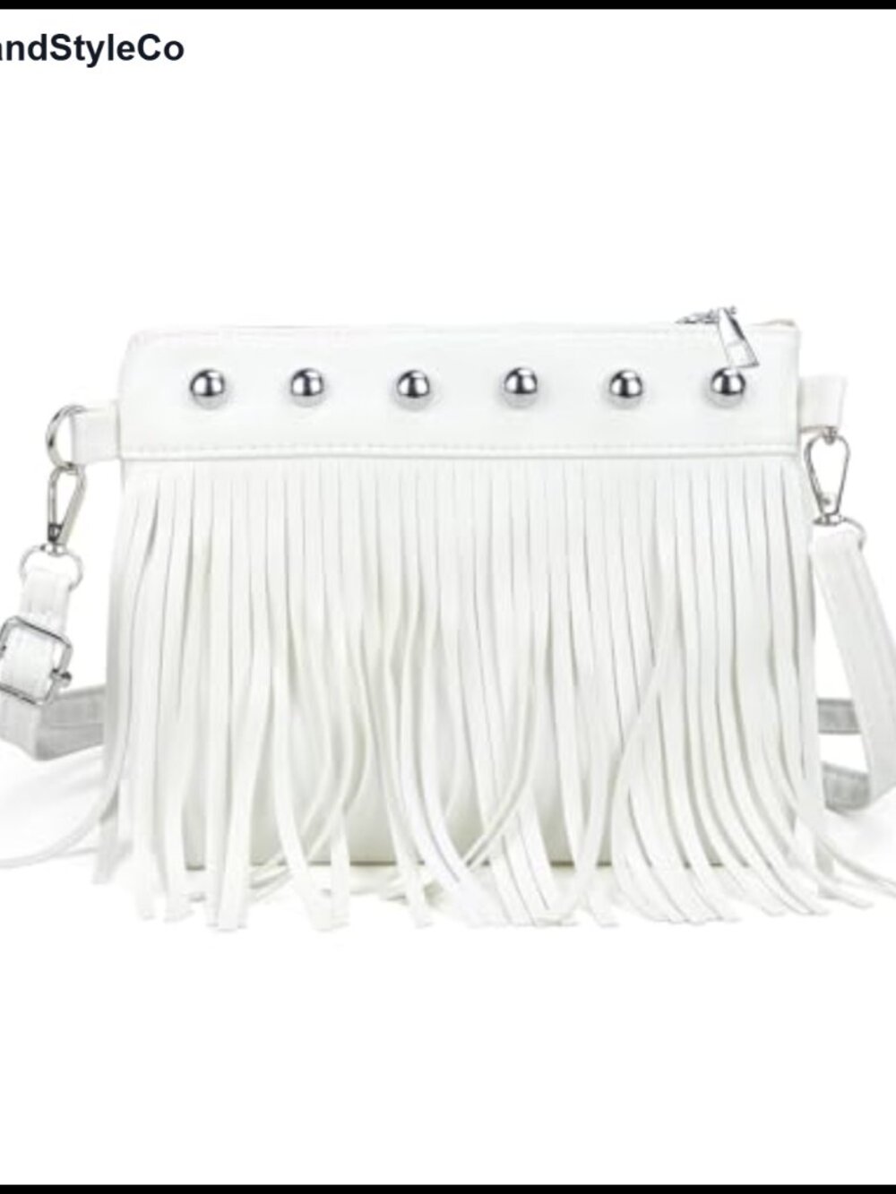 Western Crossbody Bag Small PU Leather Tassel Rivet Purse